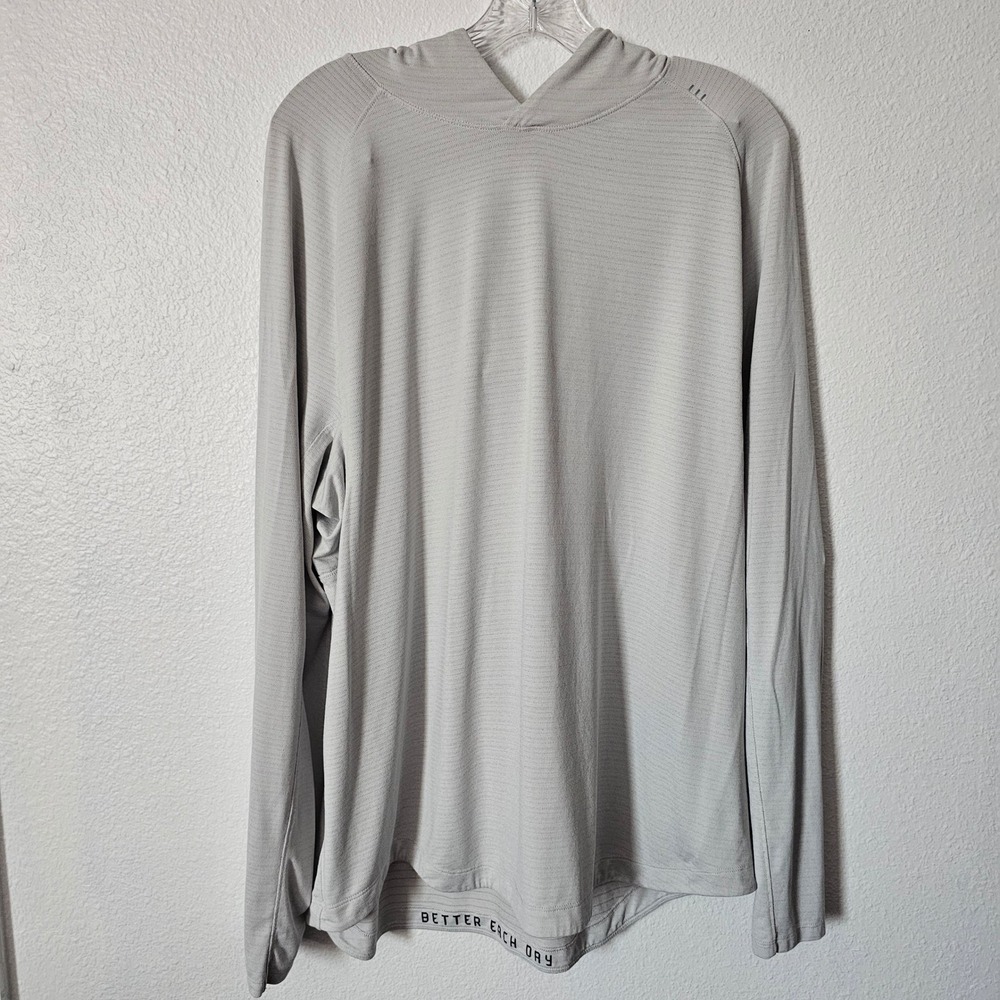 Lululemon Metal Vent Tech Hoodie 2.0 Mens Grey Long Sleeve Training Shirt XL